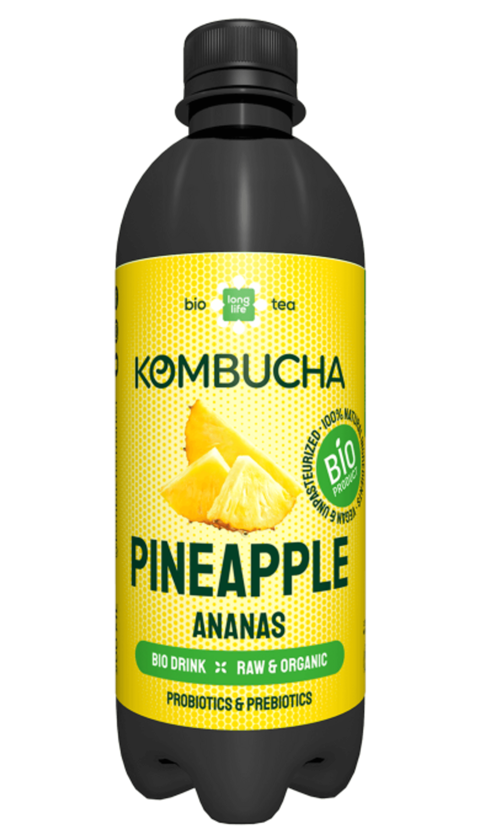 Levně Long life biotea Kombucha ananas BIO 500 ml