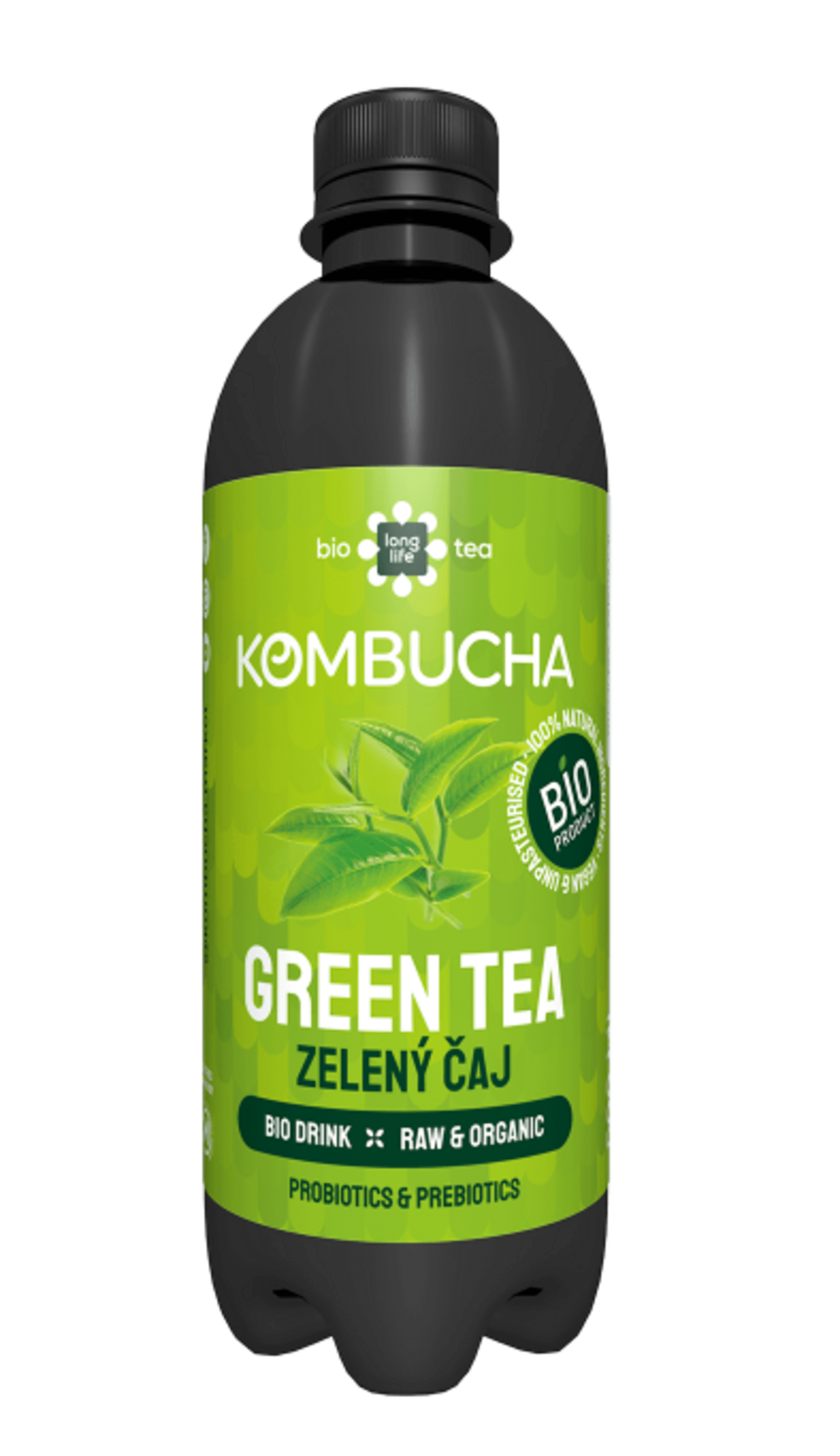 Levně Long life biotea Kombucha zelený čaj 500 ml