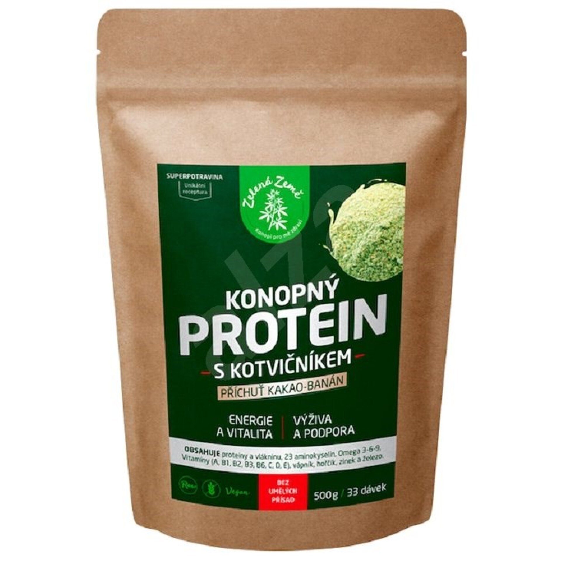 Levně Zelená země Konopný protein s kotvičníkem 500 g