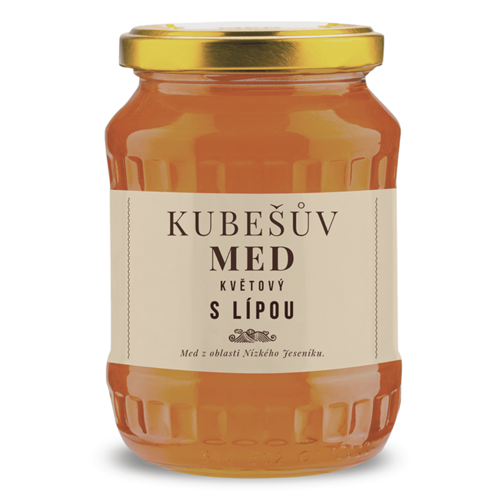 Levně Kubešův med Med květový s lípou 480 g