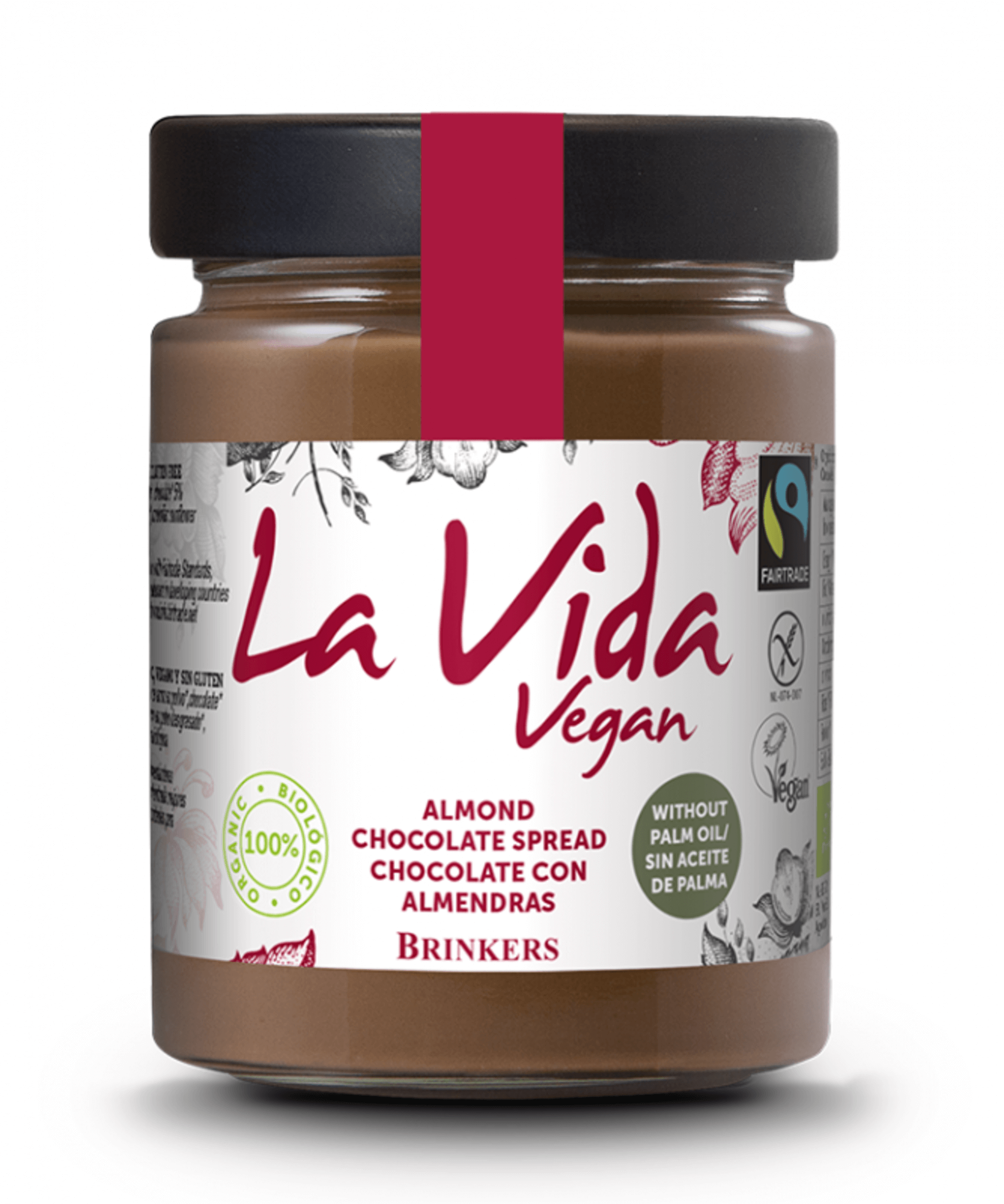 Levně La Vida Vegan Čokoládová pomazánka mandlová BIO 270 g