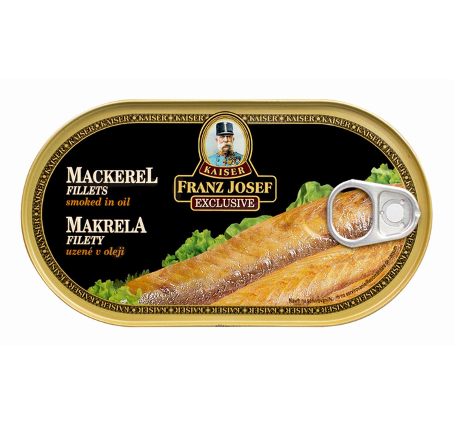 Levně Franz Josef Kaiser Makrela uzená filety v rostlinném oleji 170 g