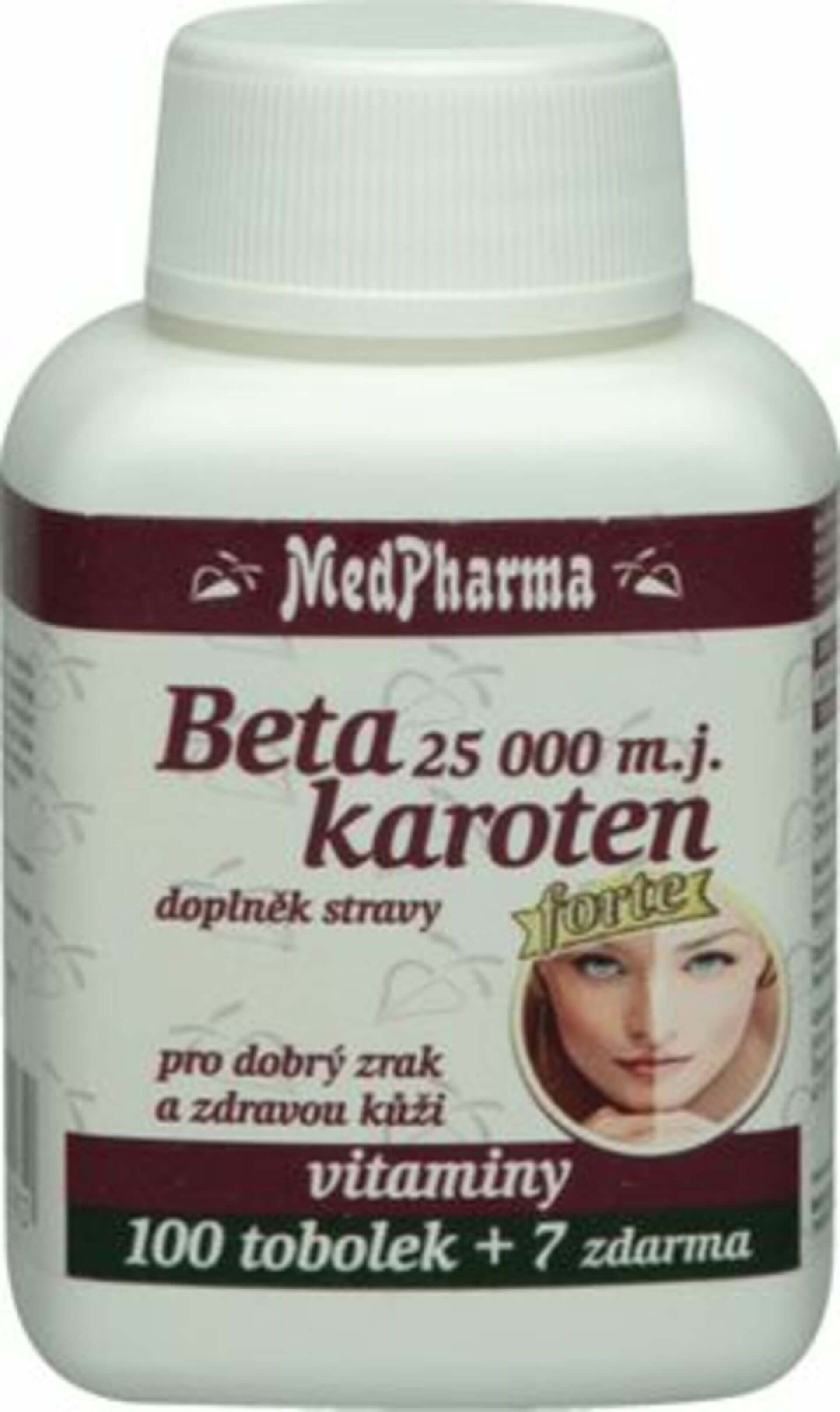 Levně MedPharma Beta karoten 10.000 m.j. panthenol+PABA 107 tablet