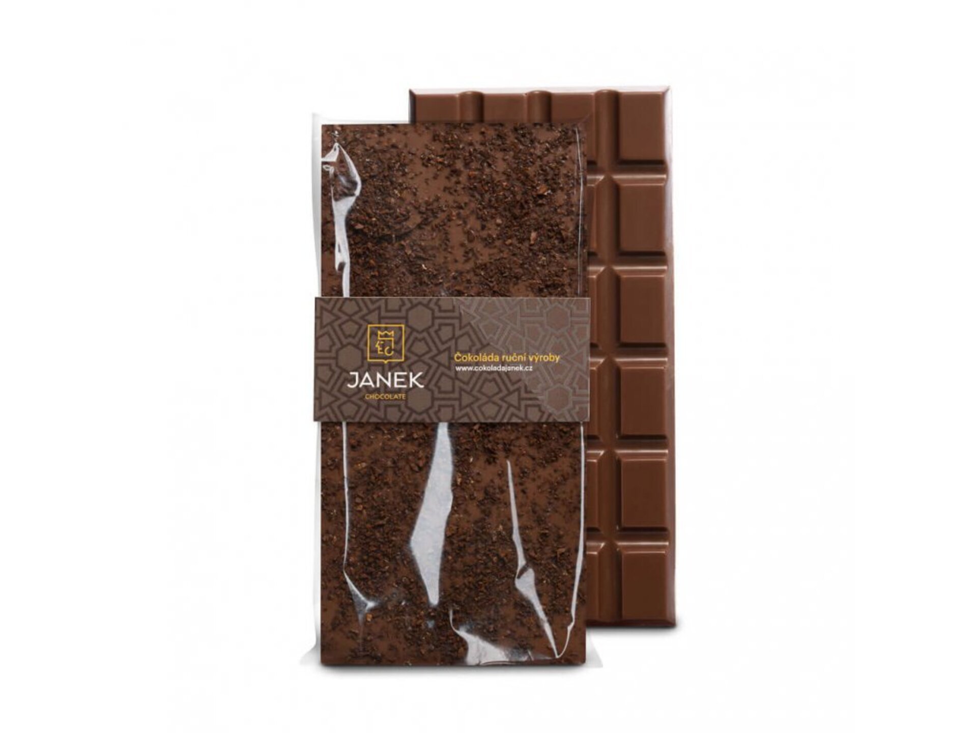 Levně Čokoládovna Janek Mléčná čokoláda s kávou 85 g