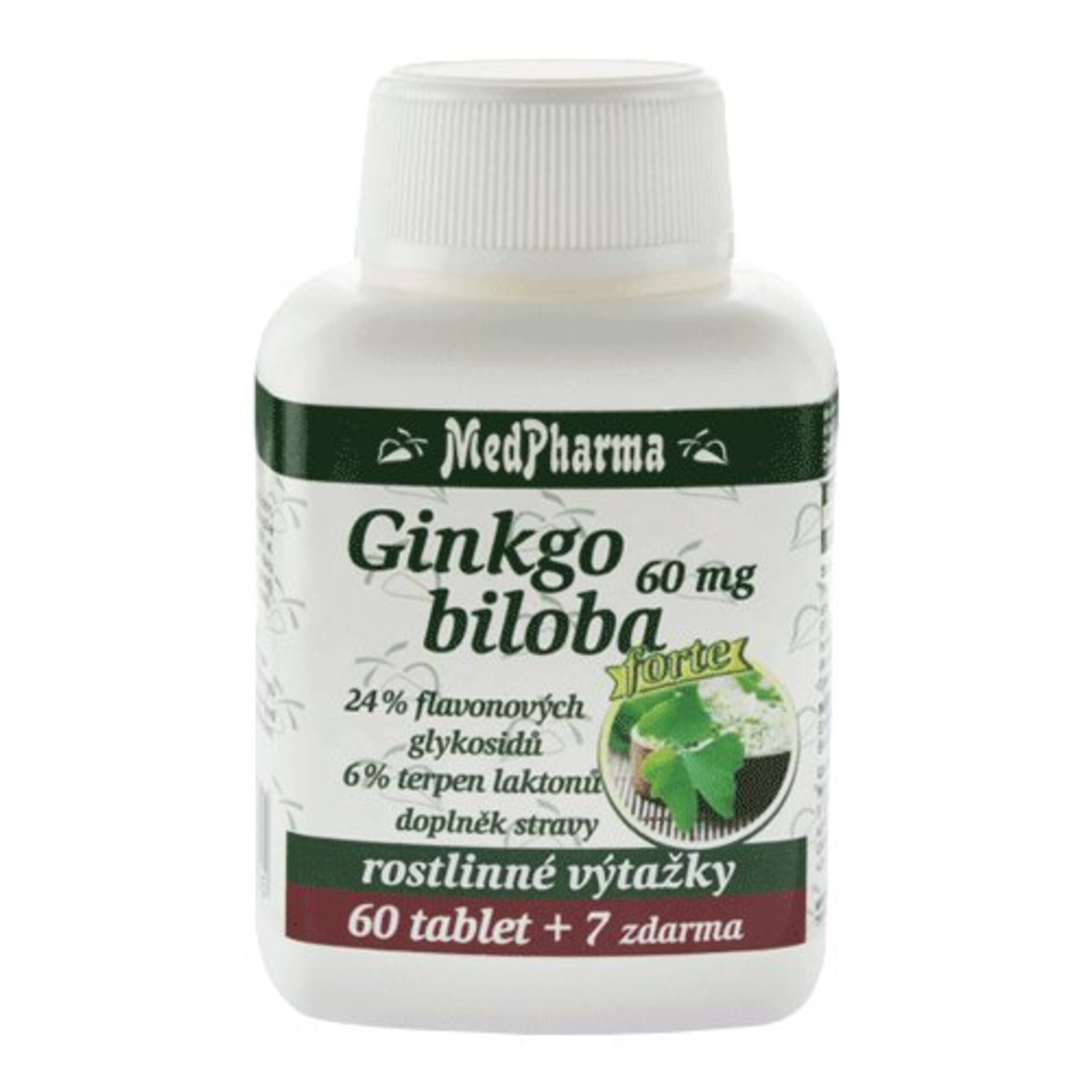Levně MedPharma Ginkgo biloba 60 mg Forte 67 tablet
