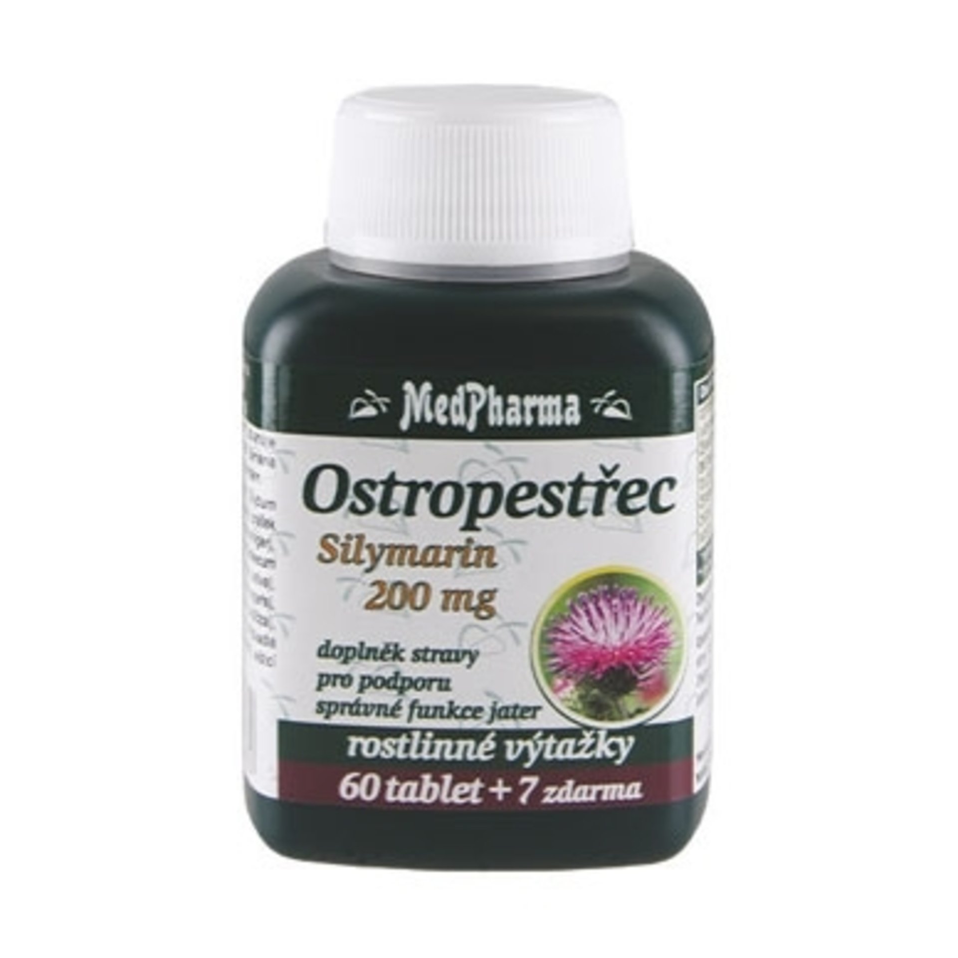 Levně MedPharma Ostropestřec, silymarin 200 mg 67 tablet