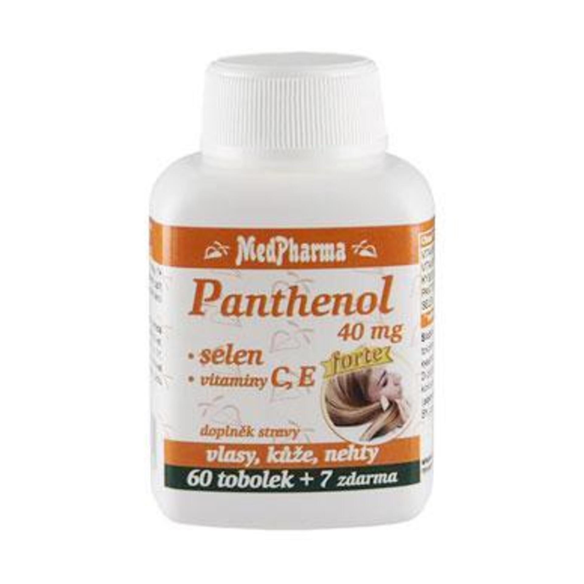 Levně MedPharma Panthenol 40 mg+selen+vit C a E 67 tablet