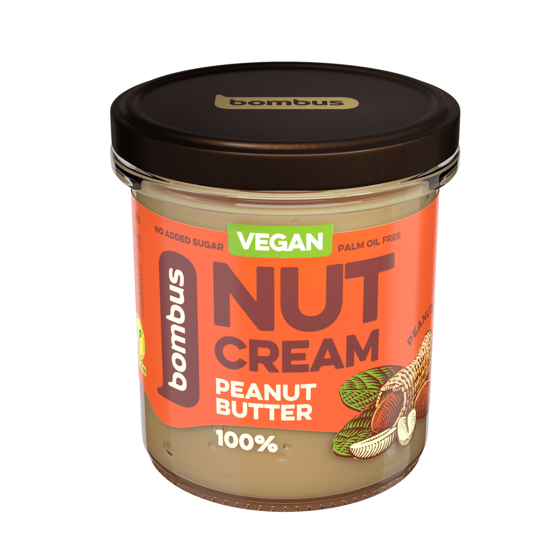 Levně Bombus Nuts Energy Peanut Butter 100 % 300 g