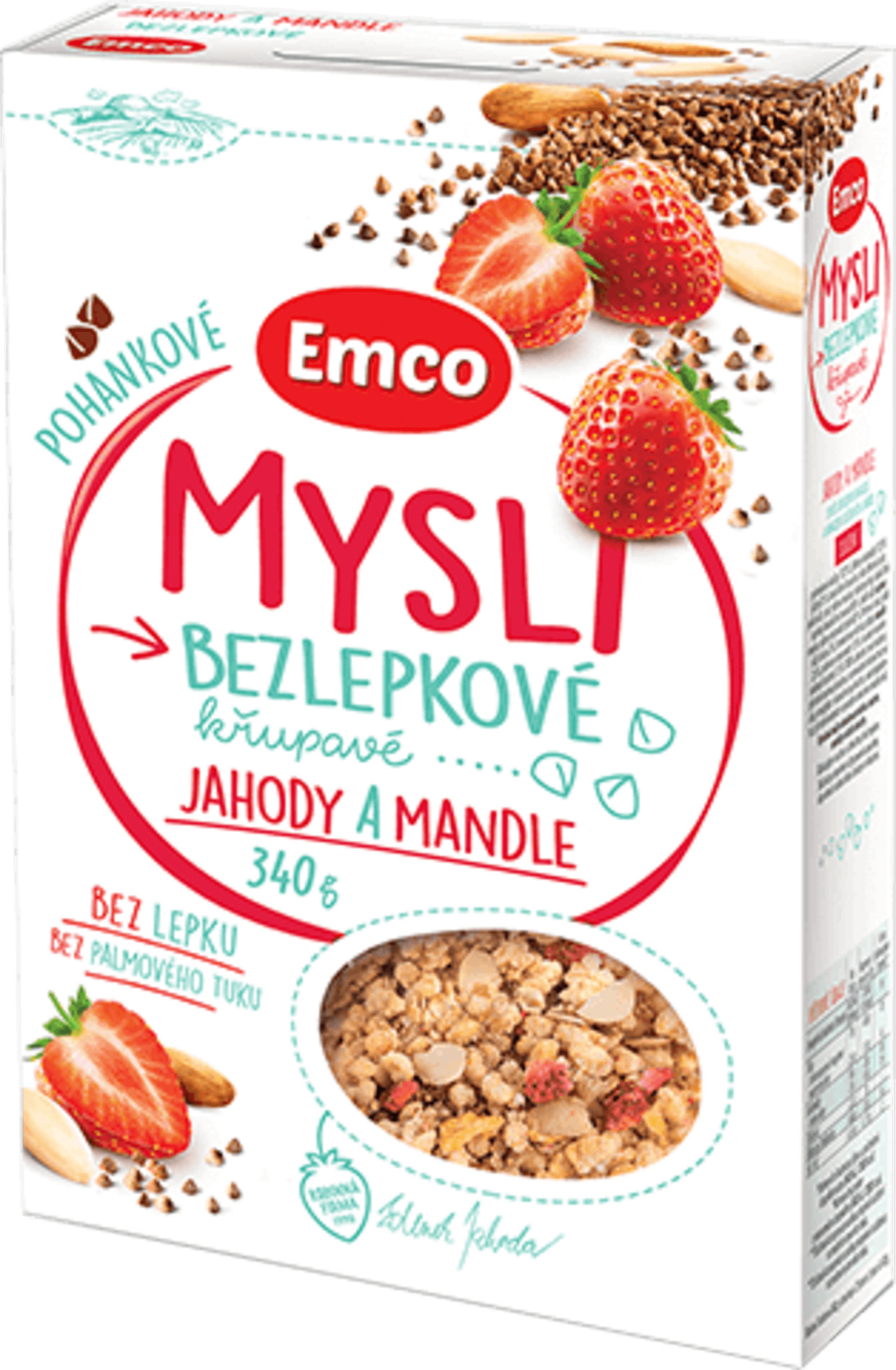 Emco Mysli Pohankové - Jahody a mandle 340 g