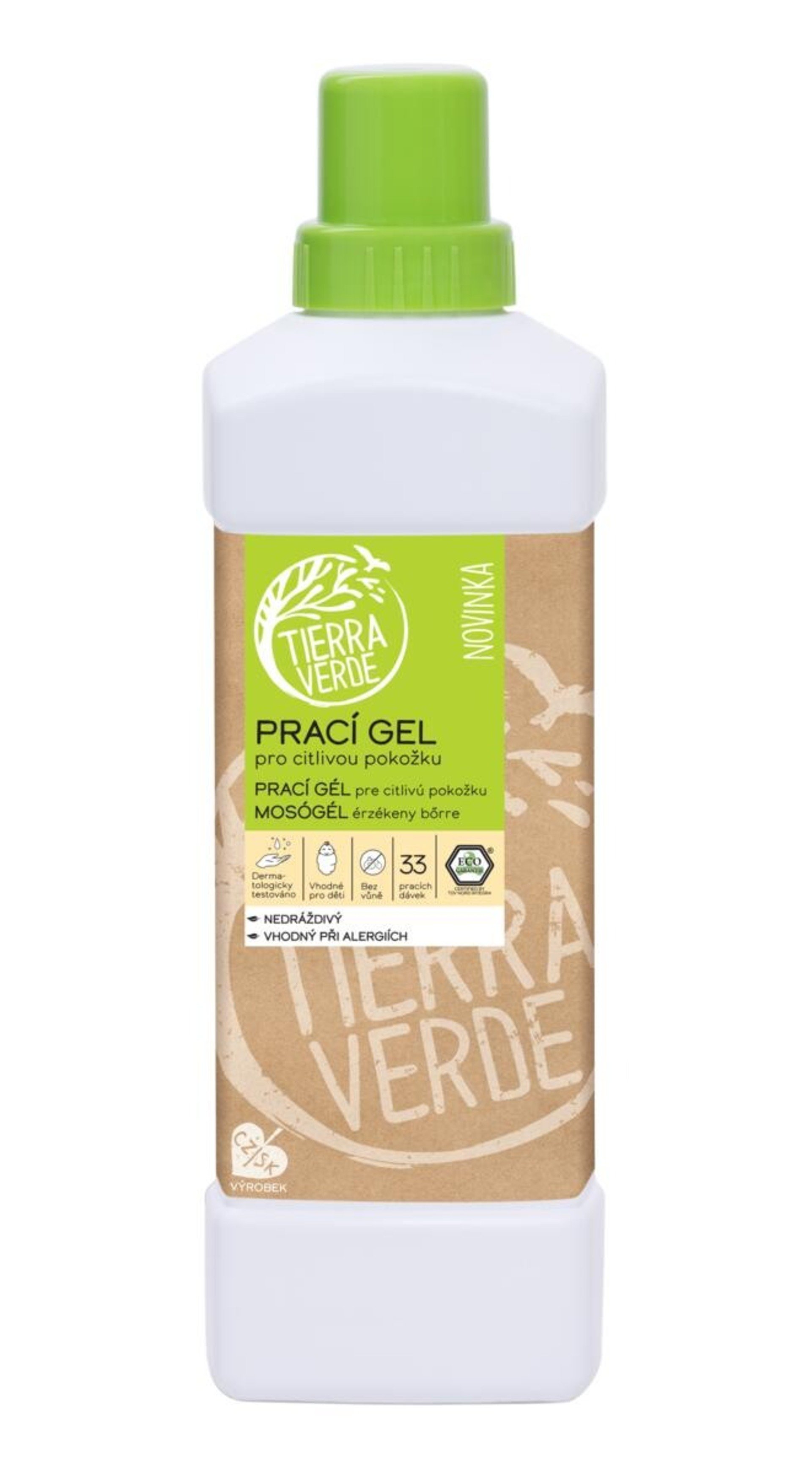 Levně Tierra Verde Prací gel z mýdlových ořechů pro citlivou pokožku 1000 ml