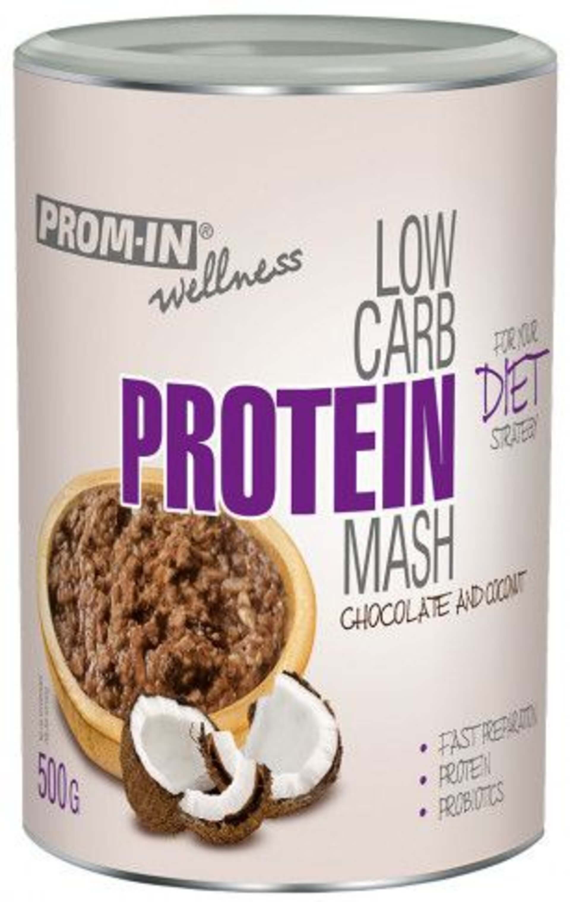 Levně Prom-in New Low Carb Protein Mash 500 g čokoláda - kokos