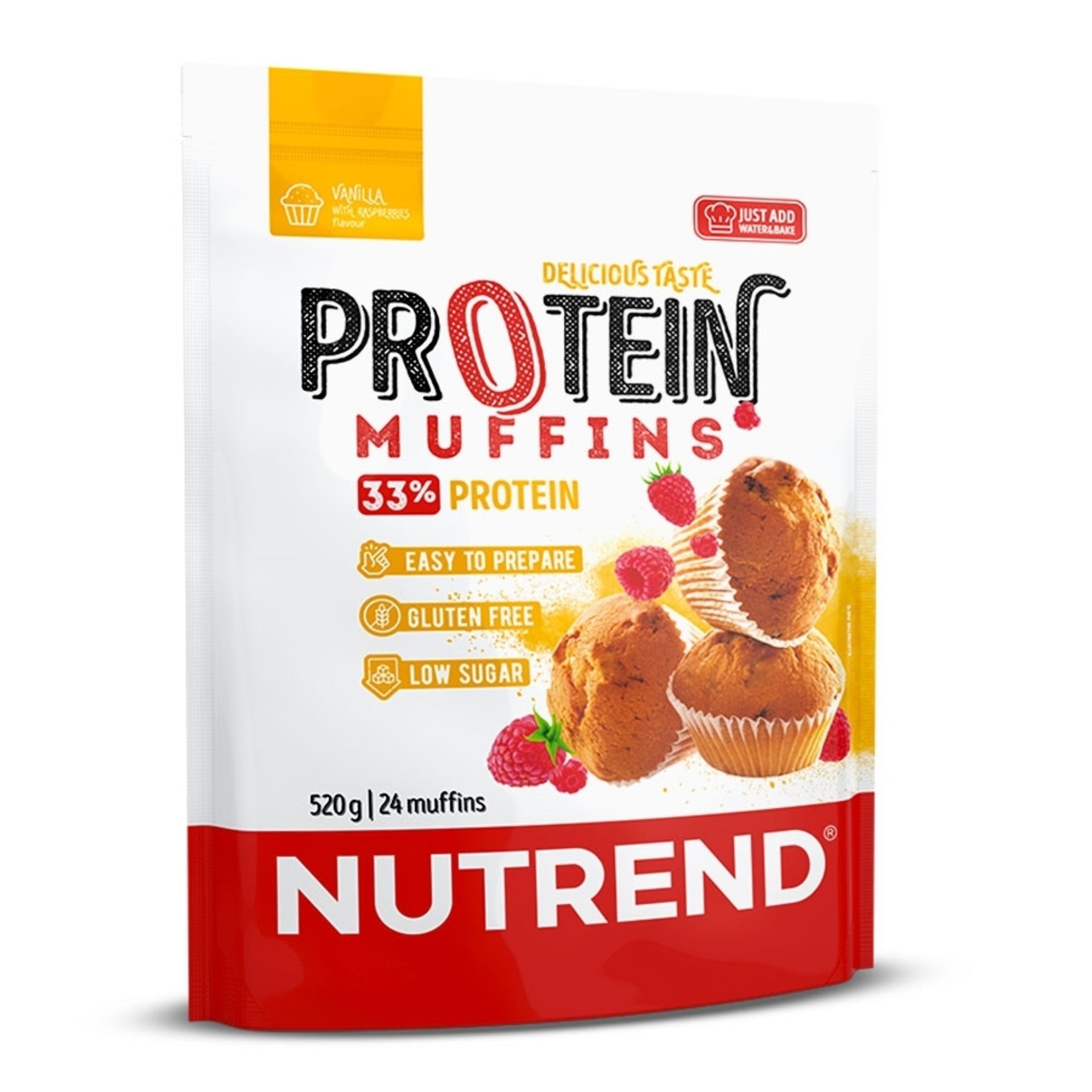 Levně Nutrend Protein muffins - vanilka s malinami 520 g