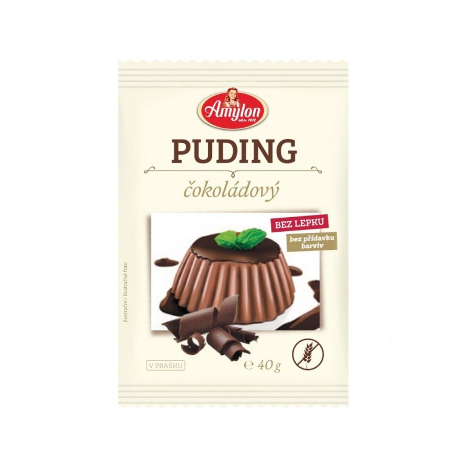 Levně Amylon Puding čokoládový bezlepkový 40 g