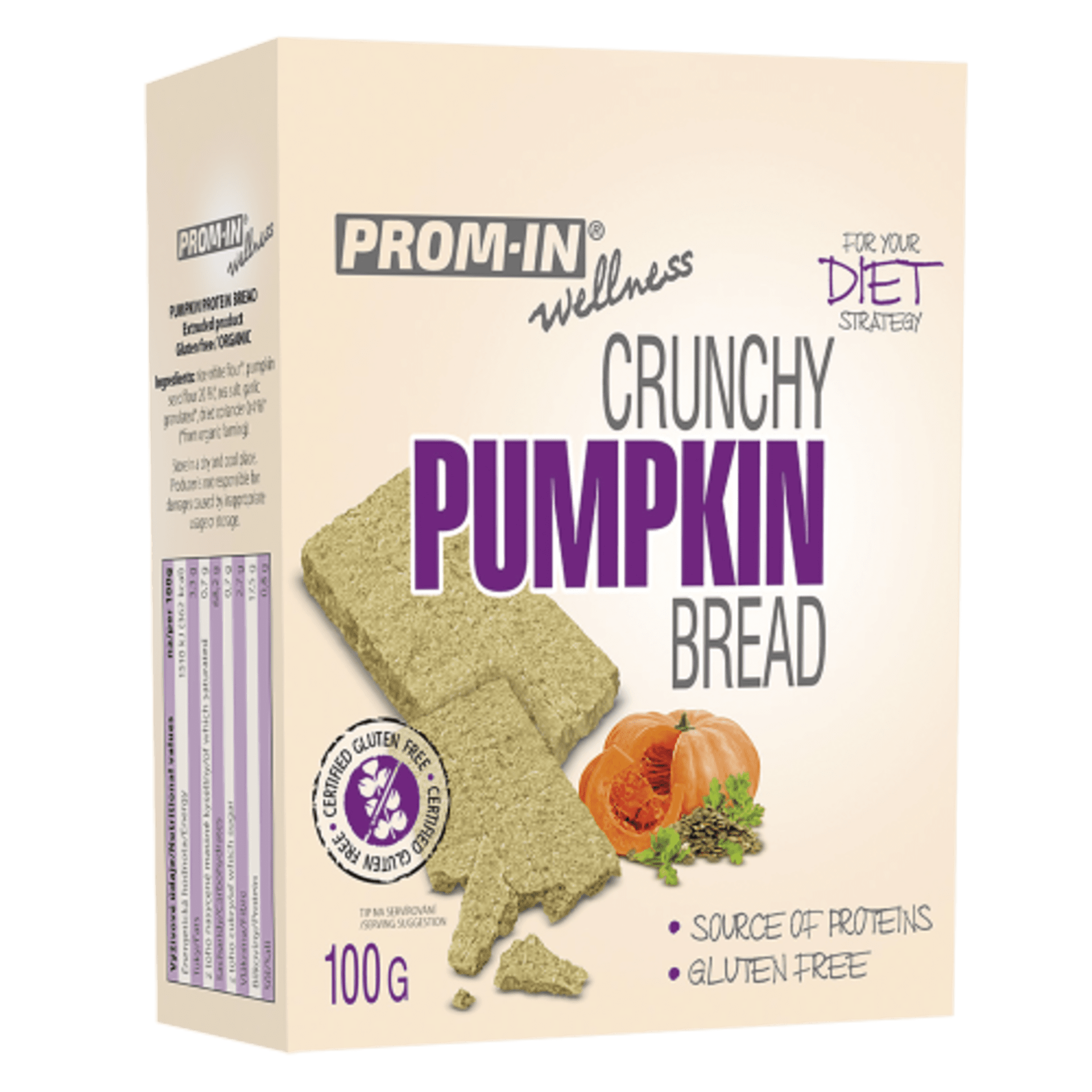 Levně Prom-IN Crunchy Pumpkin Bread BIO 100 g