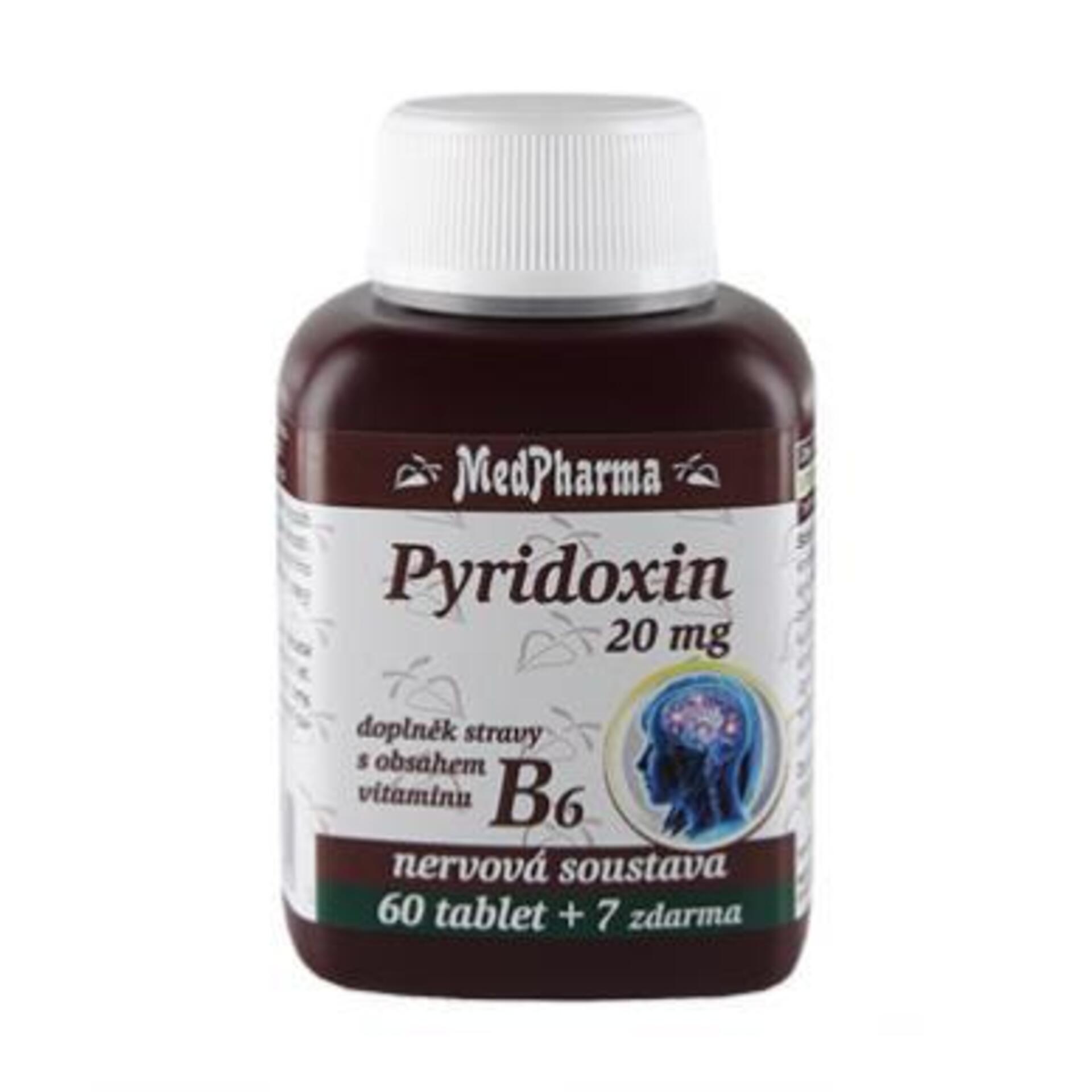 Levně MedPharma Pyridoxin 20 mg+vit B6 67 tablet