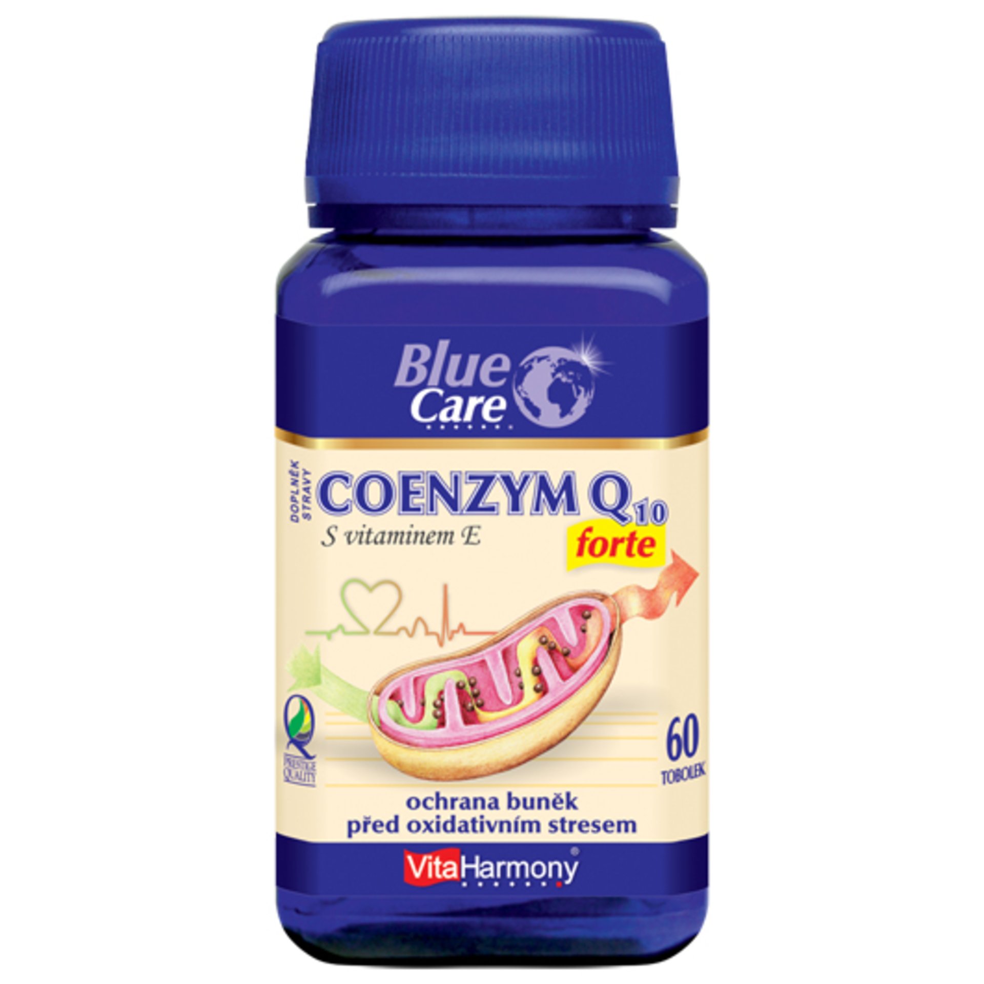 Levně VitaHarmony Coenzym Q10 Forte (30 mg) + Vitamin E (15 mg) 60 tablet