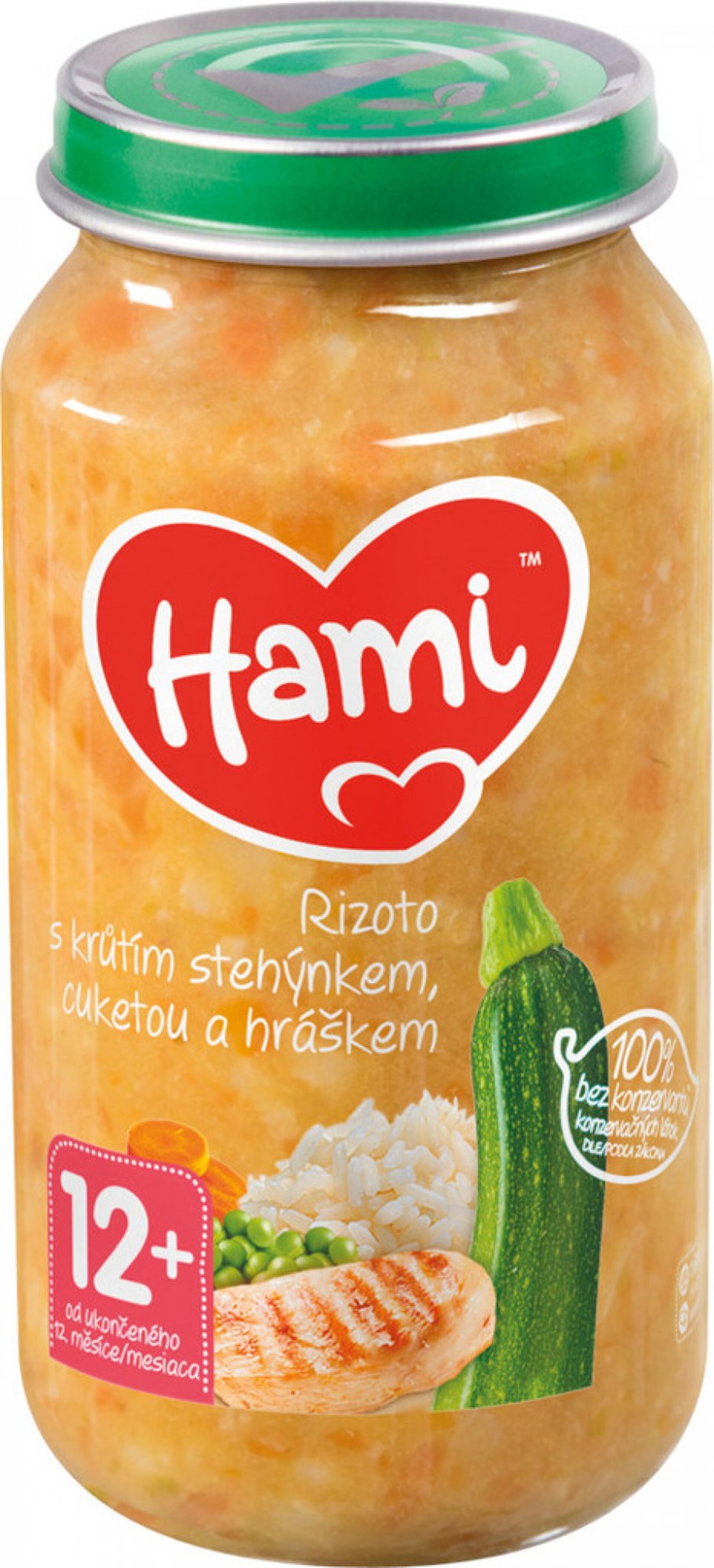 Levně Hami Masozeleninový příkrm Rizoto s krůtím stehýnkem, cuketou a hráškem 250 g