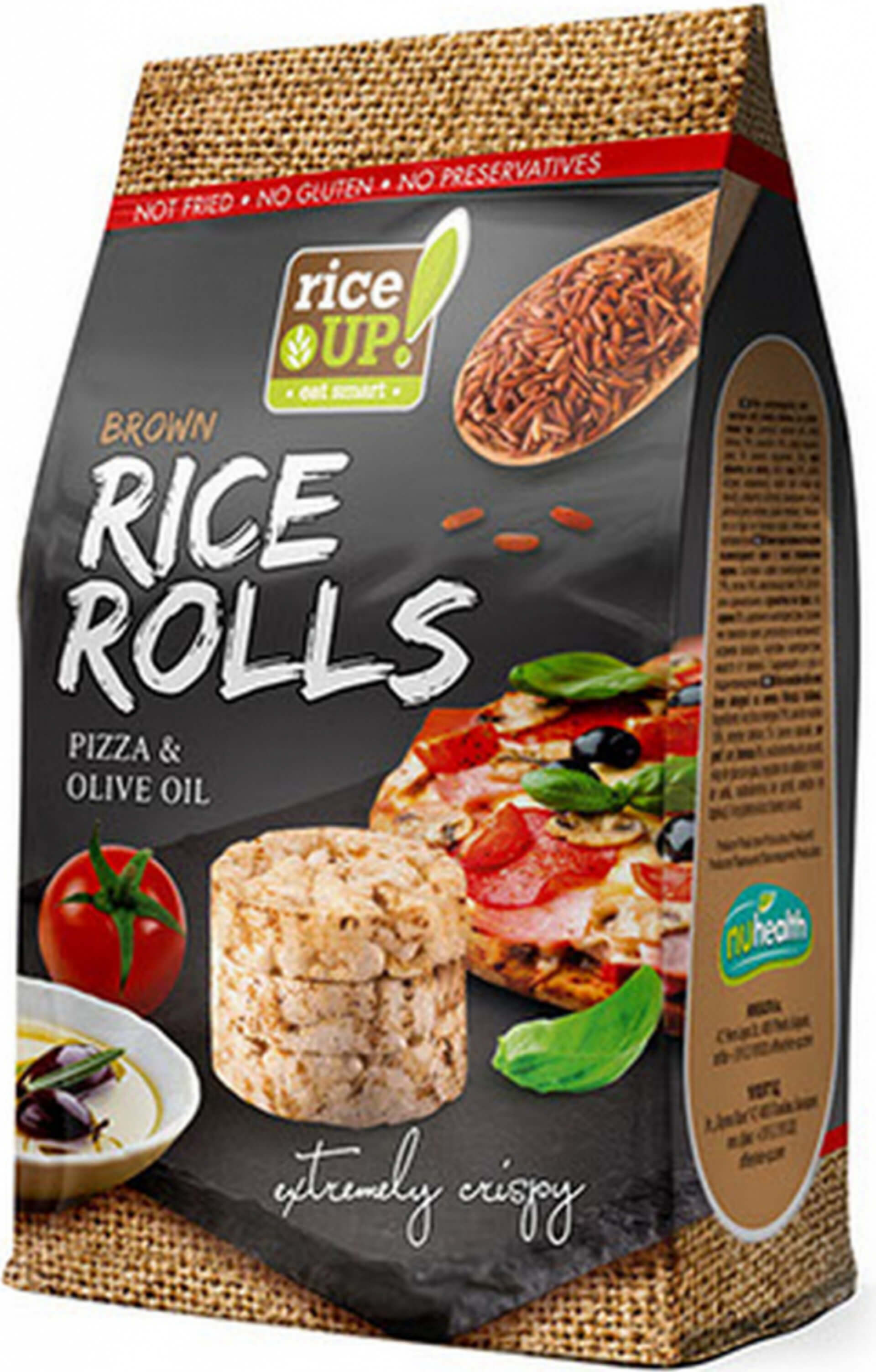 Levně Rice Up Rýžové minichlebíčky pizza a olivový olej 50 g
