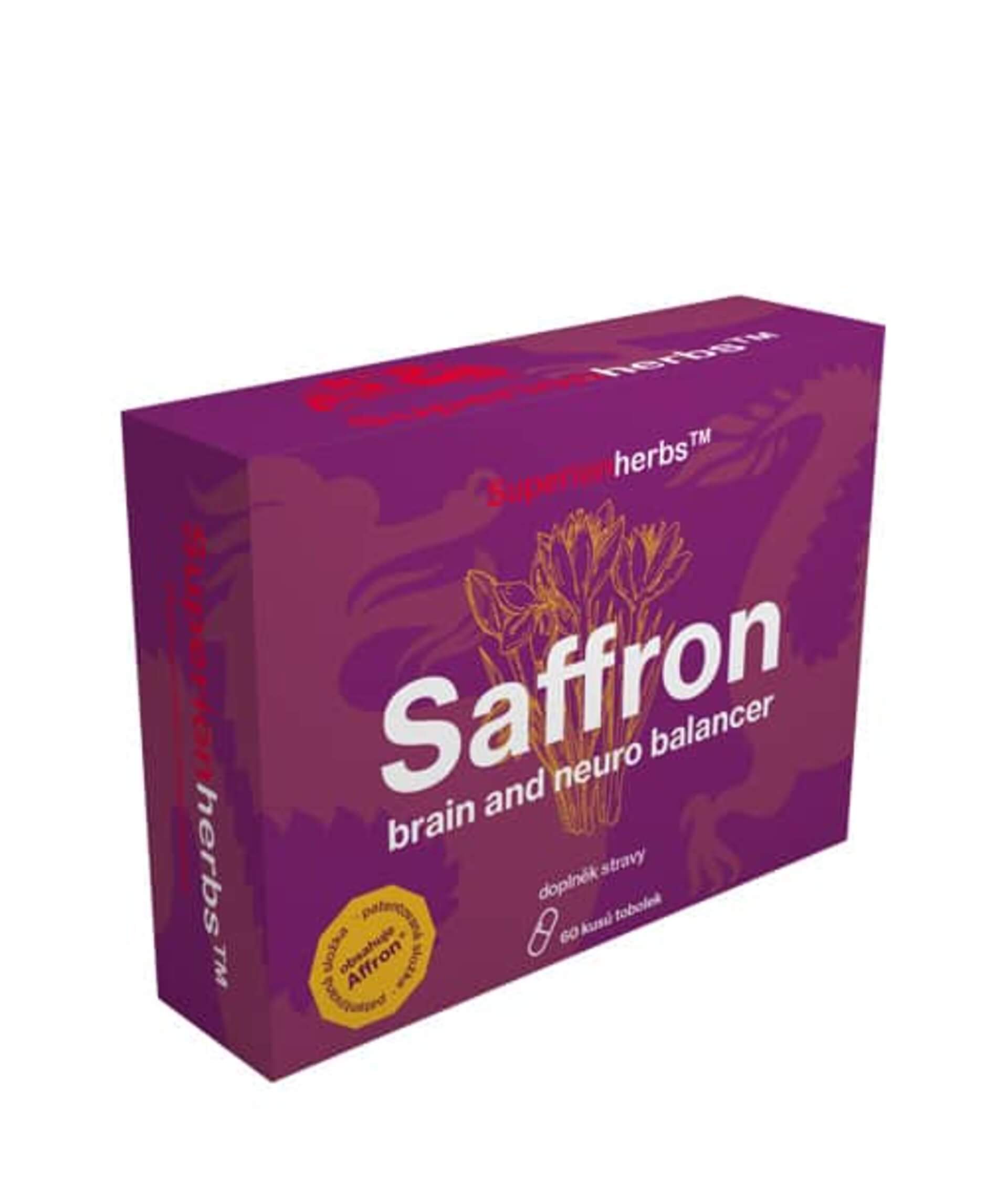 Levně Superionherbs Saffron, brain and neuro balancer 60 kapslí