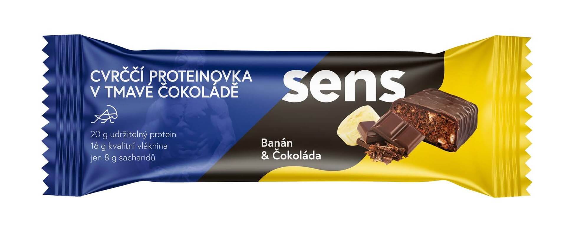Levně Sens Cvrččí Proteinovka v tmavé čokoládě s příchutí banán 60 g
