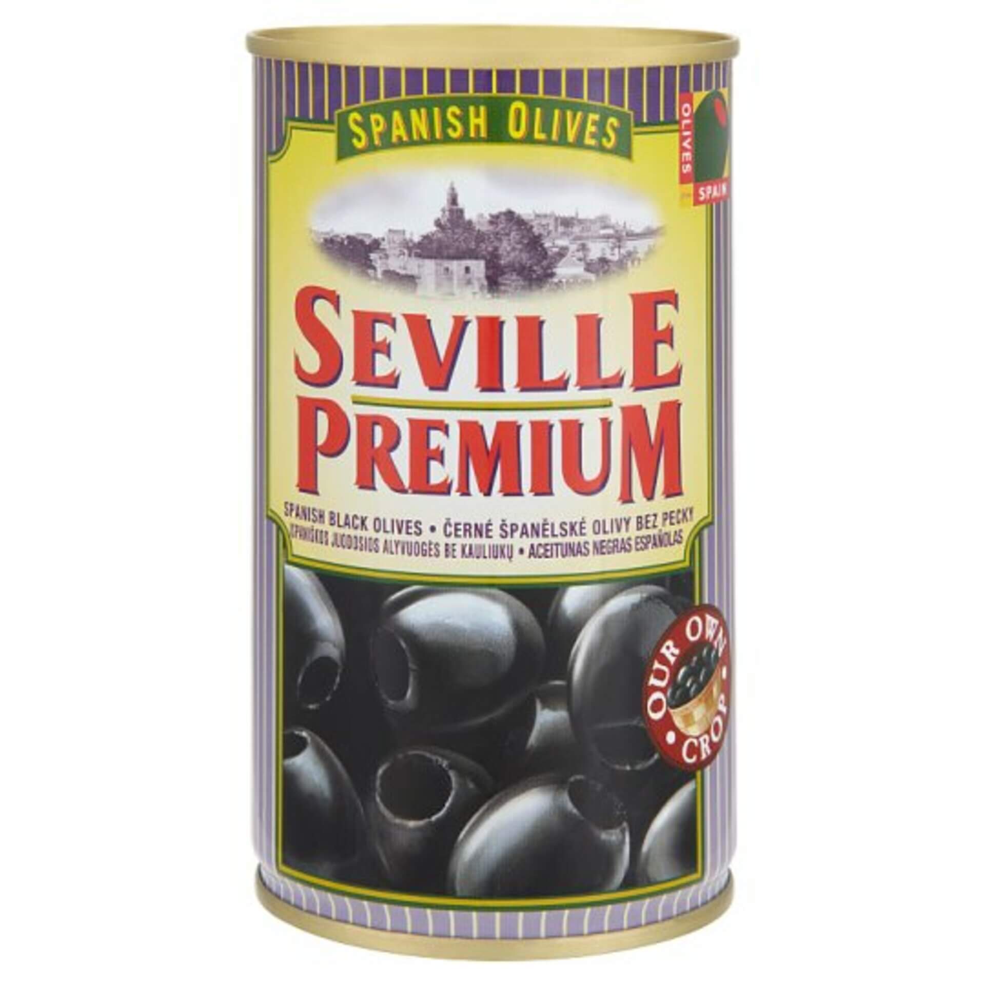 Levně Seville premium Spanish Olives černé olivy bez pecky 350 g