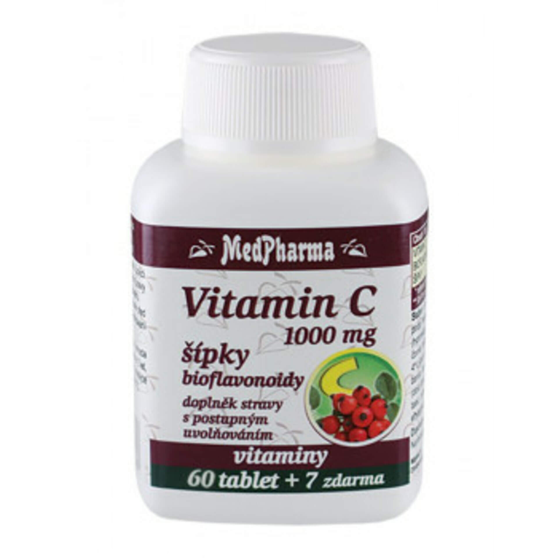 Levně MedPharma Vitamin C 1000 mg s šípky 67 tablet