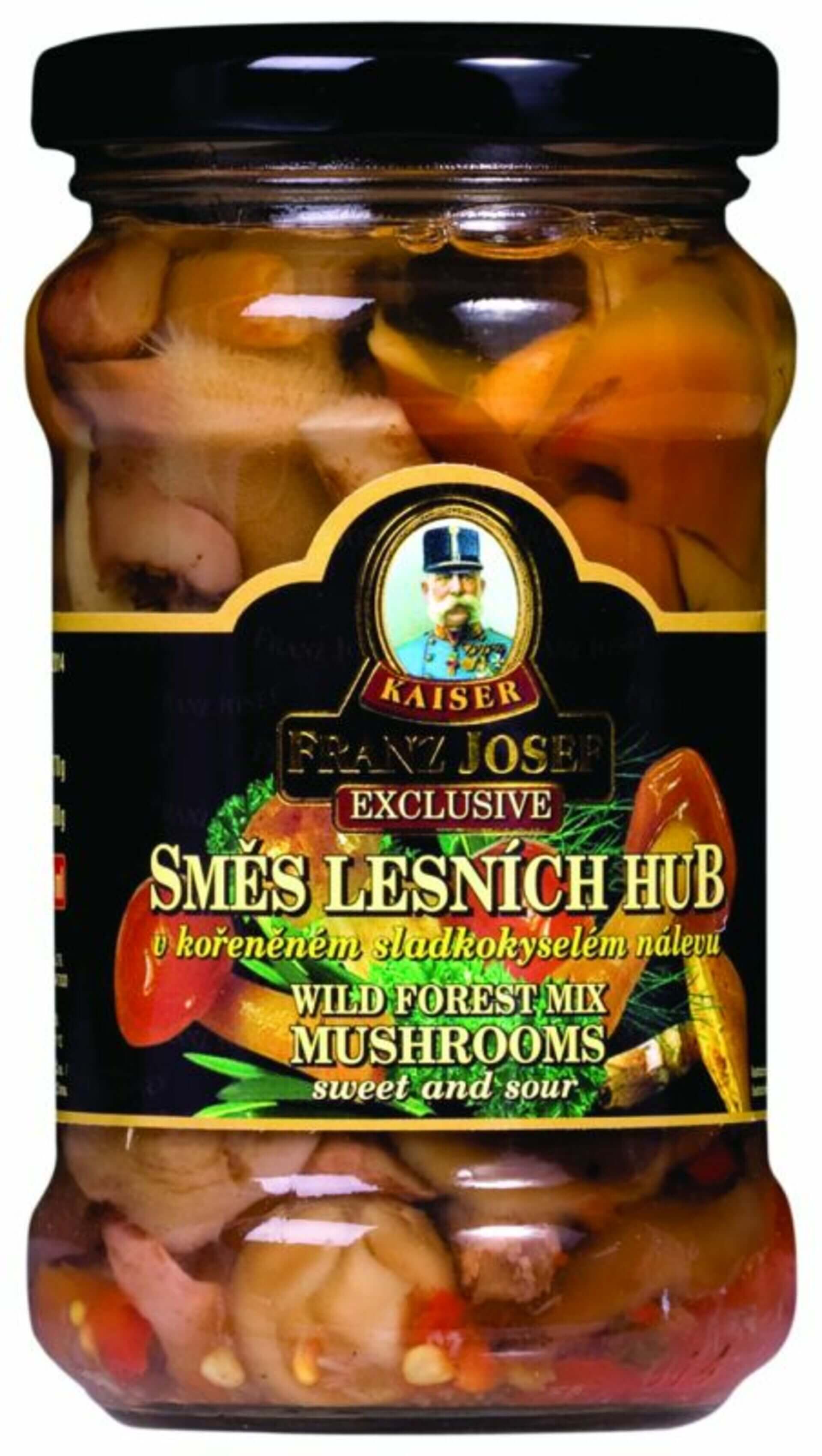 Levně Franz Josef Kaiser Směs lesních hub v sladkokyselém nálevu 314 ml (280 g)
