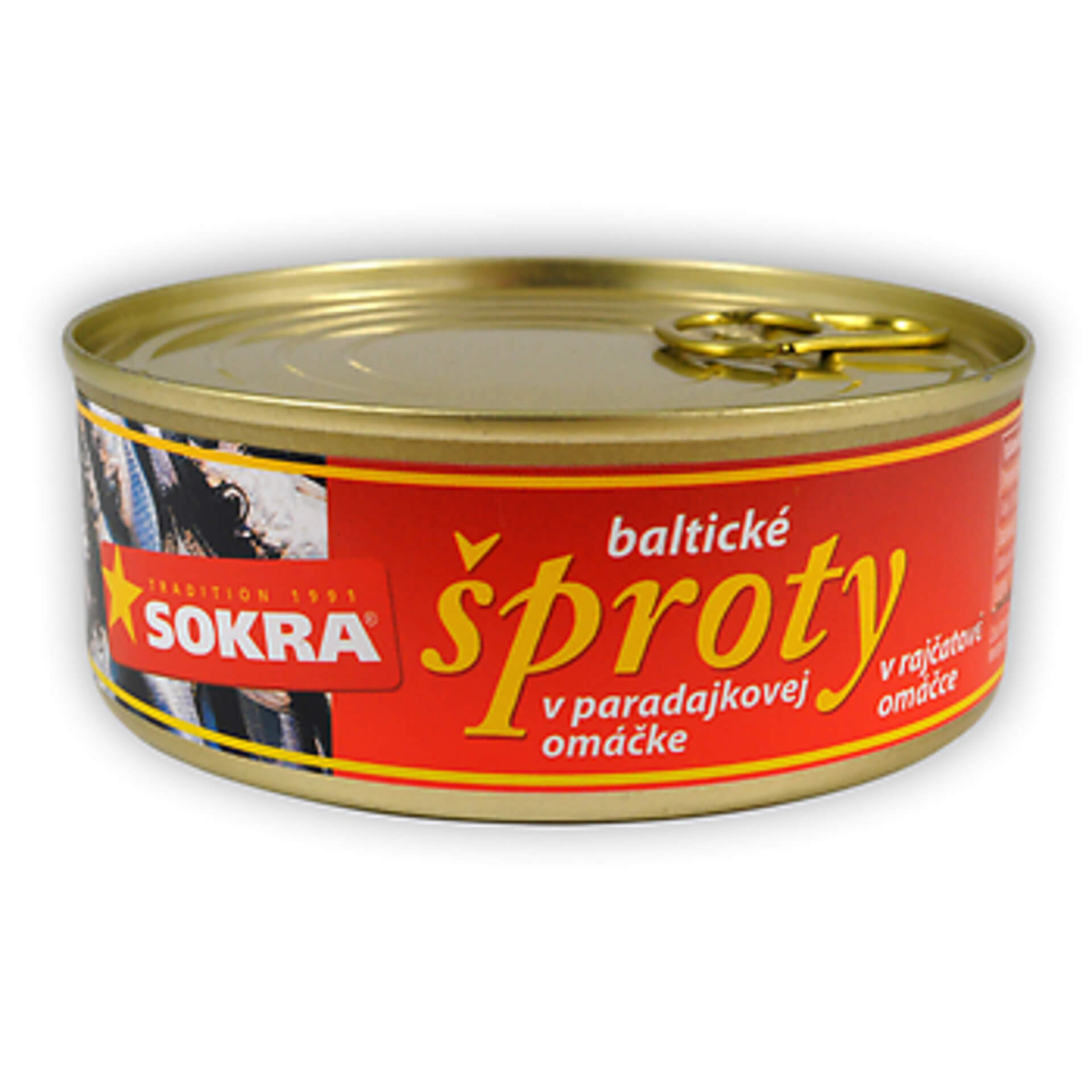 Levně Sokra Baltické šproty v tomatové omáčce 240 g