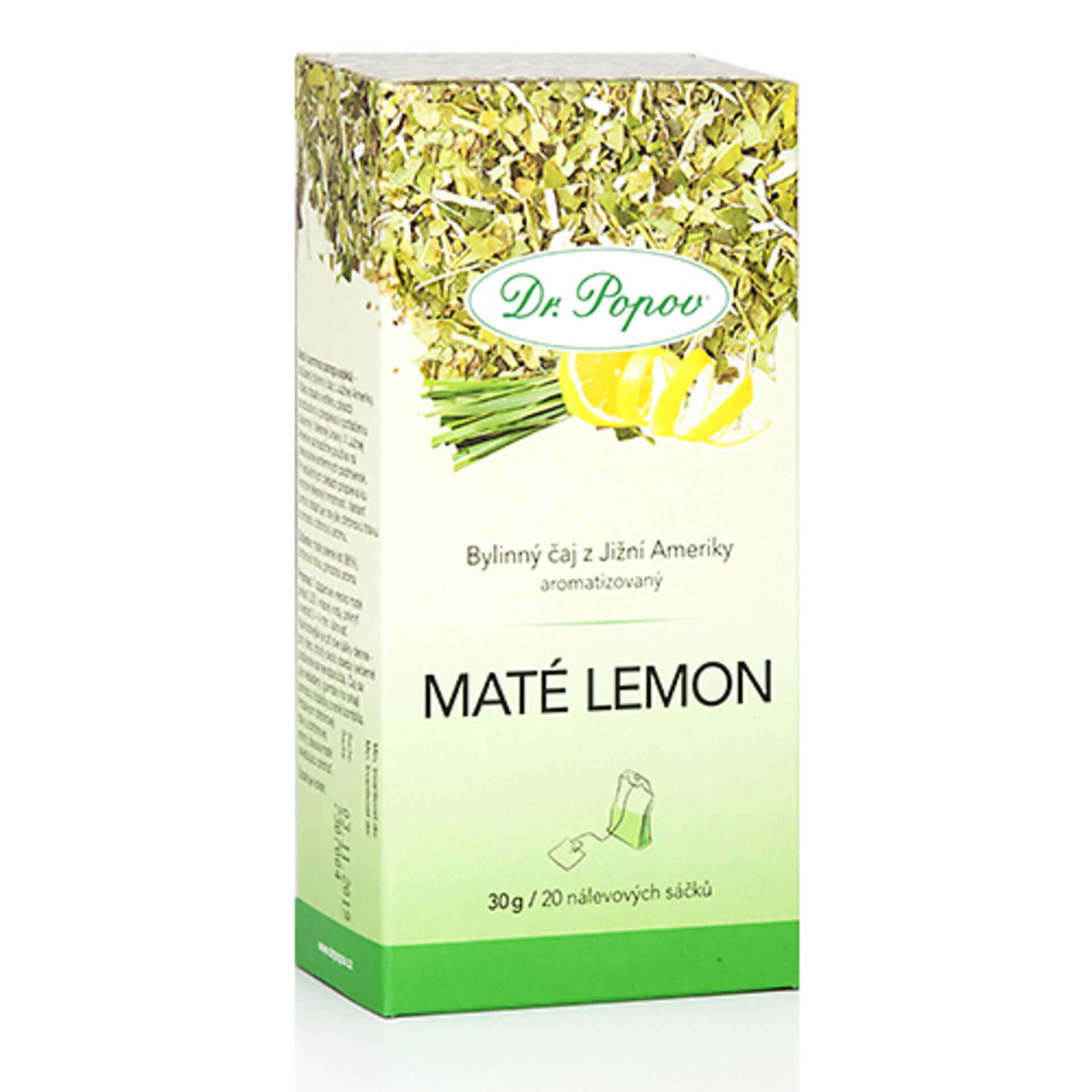 Levně Dr. Popov Čaj maté lemon 30 g (20 x 1,5 g)