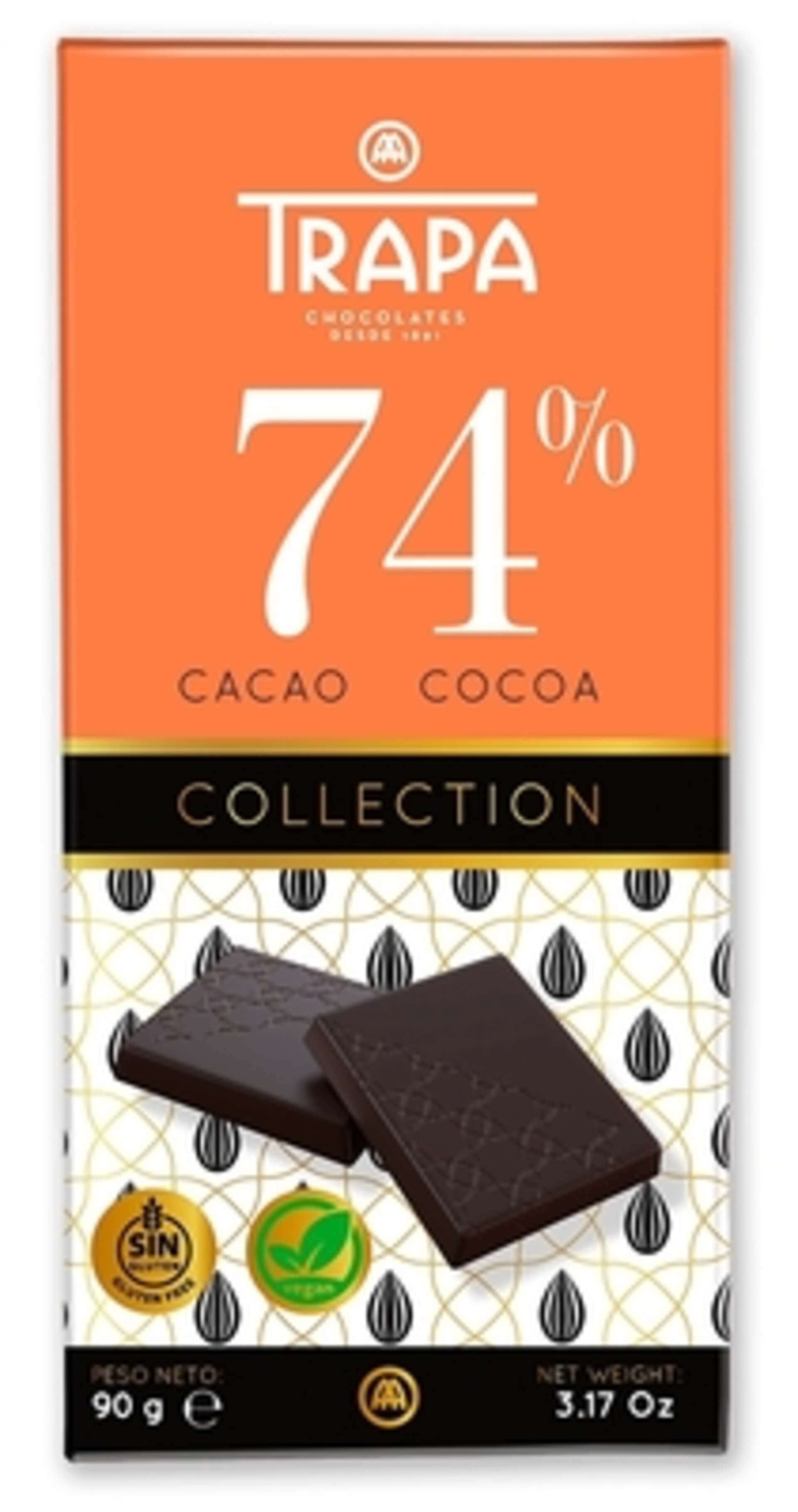Levně Trapa Hořká čokoláda 74% 90 g