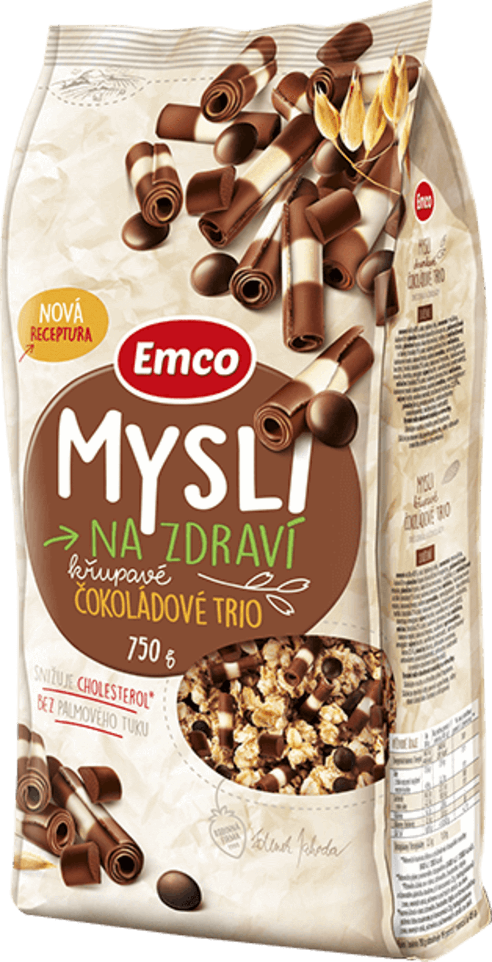 Levně Emco Mysli křupavé - Čokoládové trio 750 g