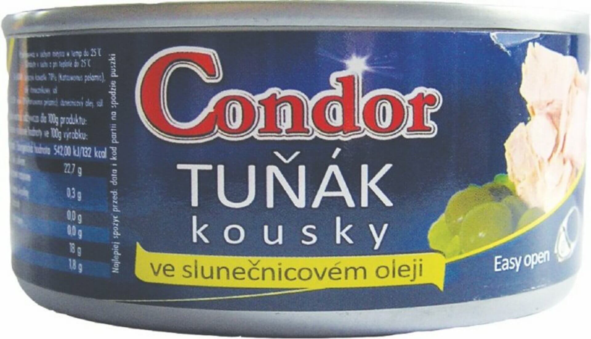 Levně Condor Tuňák kousky ve slunečnicovém oleji (plechovka) 170 g
