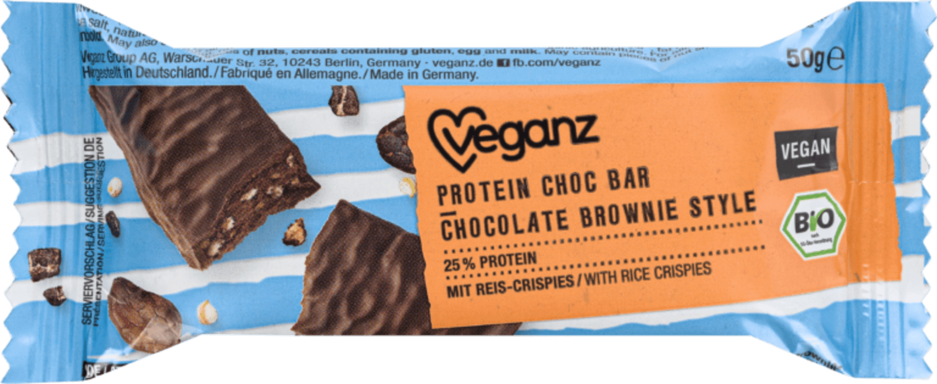 Levně Veganz Proteinová tyčinka čoko brownie BIO 50 g