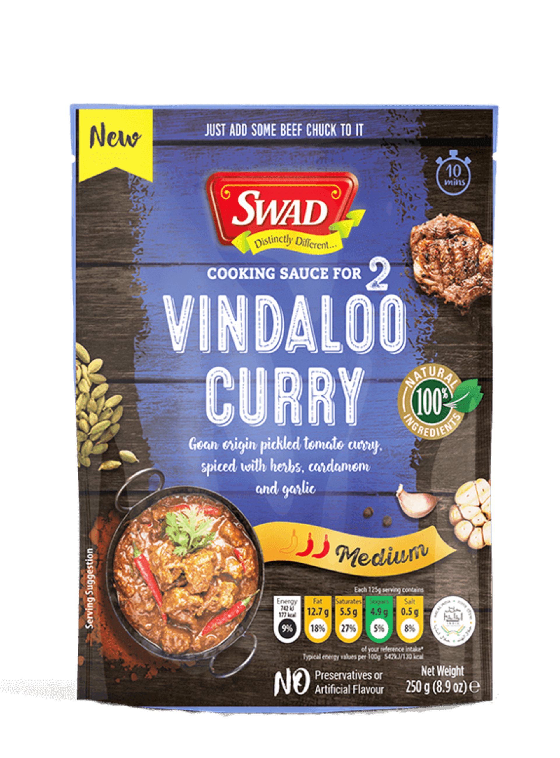 Levně Swad Vindaloo curry hotová omáčka 250 g