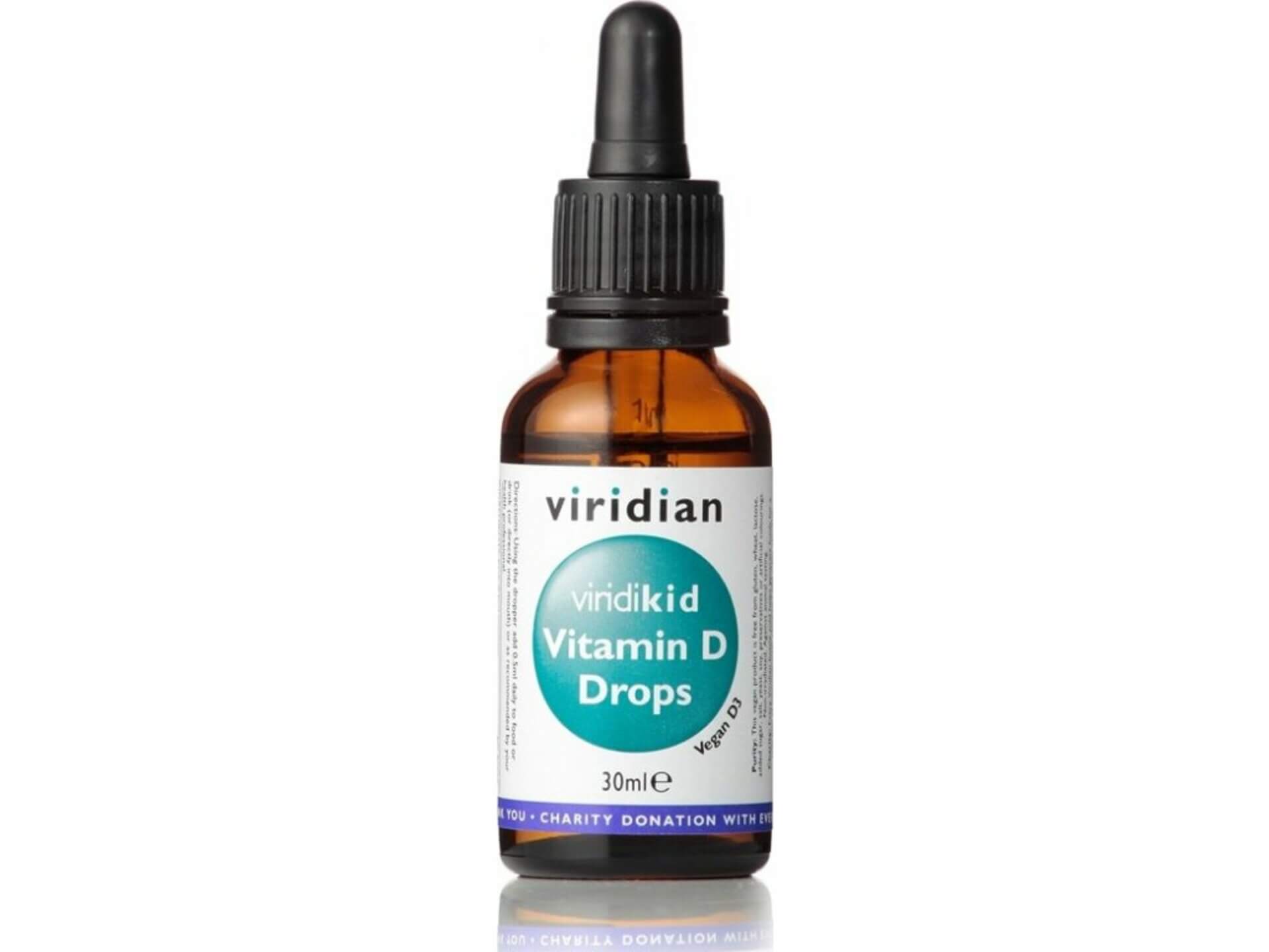 Levně Viridian Viridikid Vitamin D Drops 400IU 30 ml