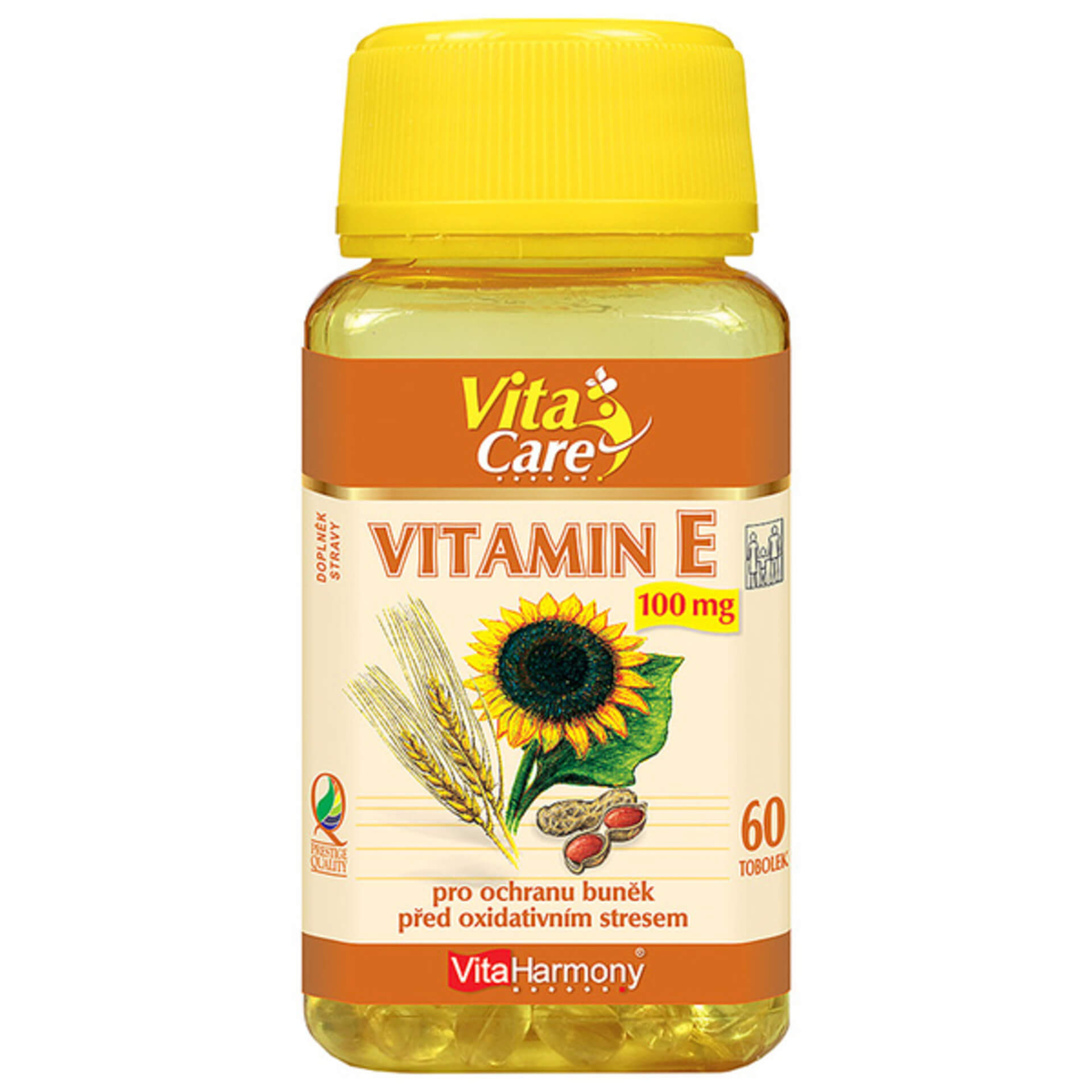 Levně VitaHarmony Vitamin E 100 mg 60 tablet