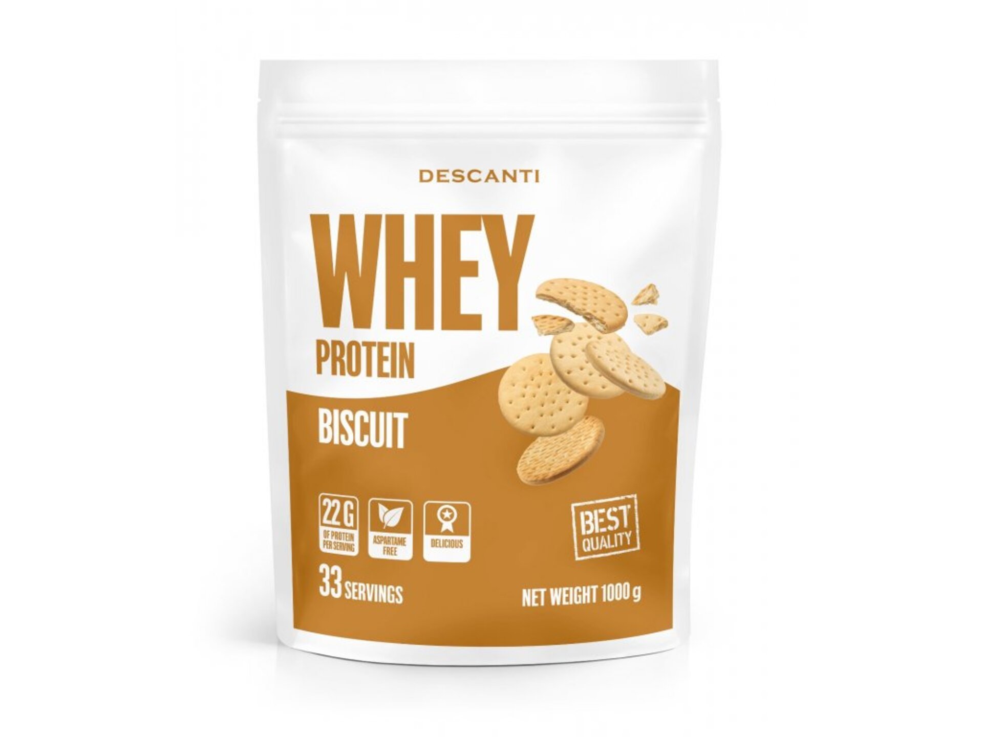 Levně Descanti Whey Protein Biscuit 1000 g
