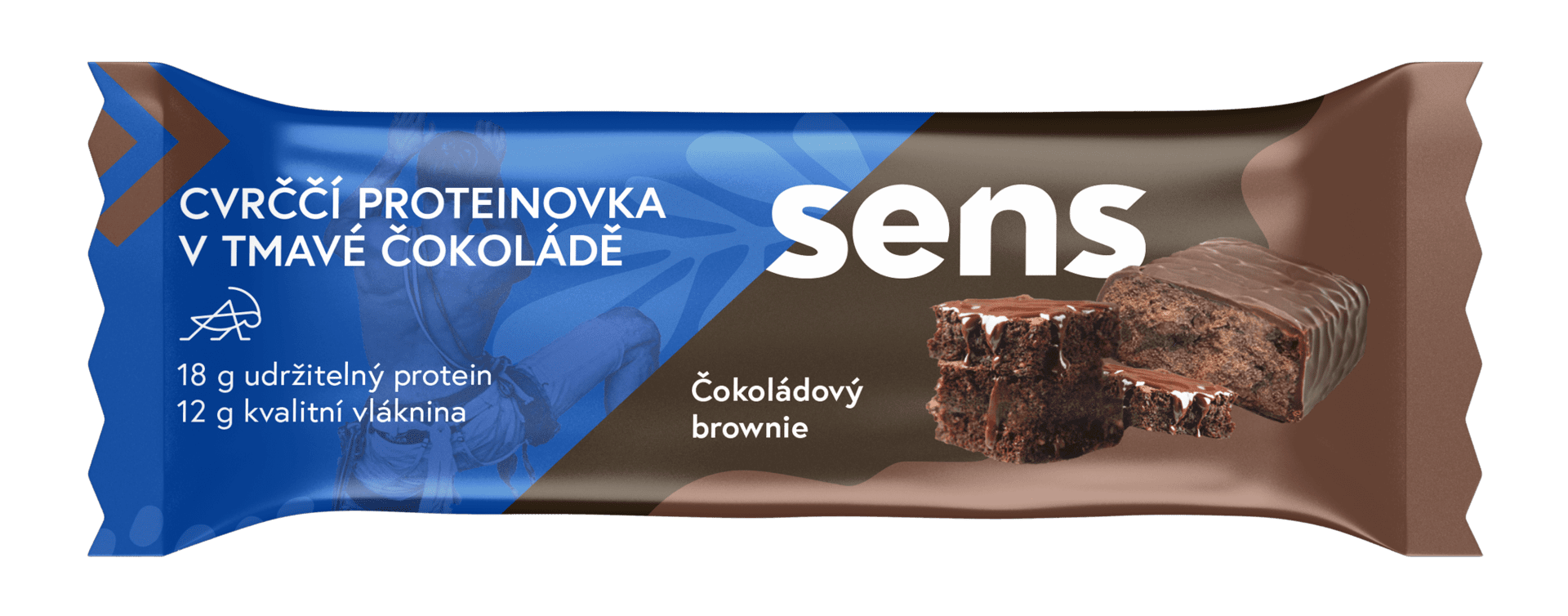 Levně Sens Cvrččí proteinovka v tmavé čokoládě - čokoládový brownie 60 g