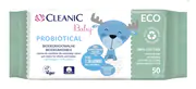 Cleanic baby Probiotické vlhčené ubrousky ECO 50 ks