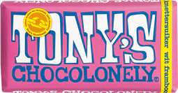 Tony’s Chocolonely Bílá čokoláda, maliny a praskající cukr 180 g
