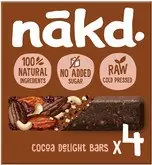 NAKD Cocoa Delight  - Ovocno-oříškové RAW tyčinky s kakaem 35g x 4