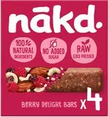 NAKD Berry Delight  - Ovocno-oříškové RAW tyčinky s malinami  35g x 4