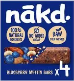NAKD Blueberry Muffin - Ovocno-oříškové RAW tyčinky s borůvkami 35g x 4