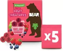BEAR Fruit Treasures Berry jahoda a borůvka  5x20g