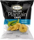 Grace Bezlepkové chipsy ze zelených banánů plantain nesolené 85 g