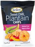 Grace Bezlepkové chipsy ze zelených banánů plantain sweet chilli 85 g
