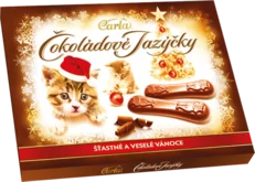 Carla Čokoládové jazýčky kočky Vánoce 100 g
