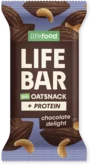 Lifefood Lifebar Oat snack protein čokoládový BIO 40 g