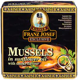Franz Josef Kaiser Mušle ve slunečnicovém oleji s uzenou příchutí 80 g