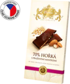 Carla Hořká čokoláda 70% s praženými mandlemi 80 g